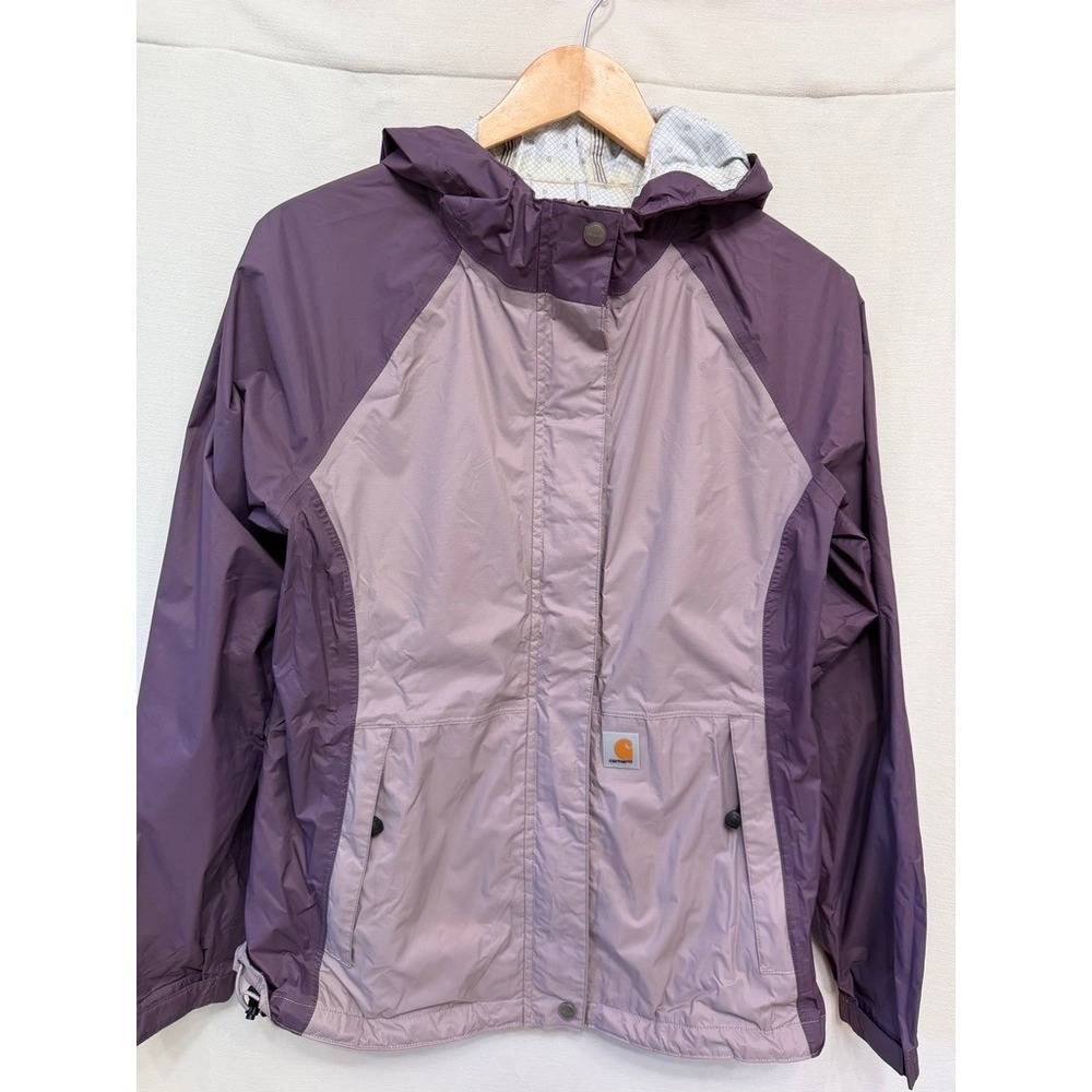 Carhartt Women's Shoreline Waterproof Rain Jacket Two Tone Purple Small 4/6